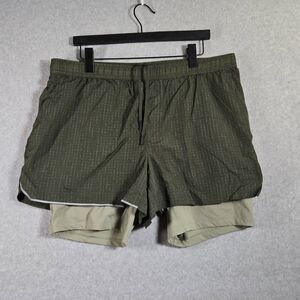 VRST Elevated Hybrid Running Shorts Mens Size 2XL Forest Night Green 2 In 1